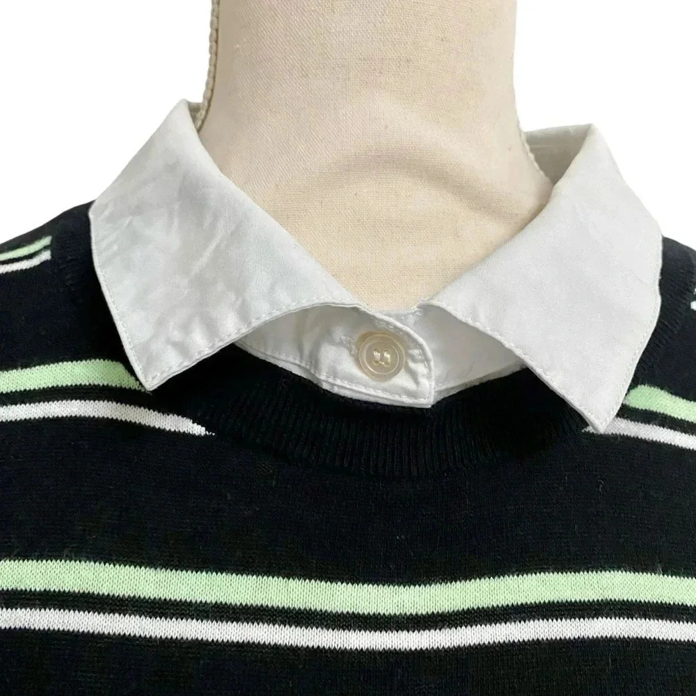 Veronica Beard Collared Button-Back Sweater Blous… - image 5